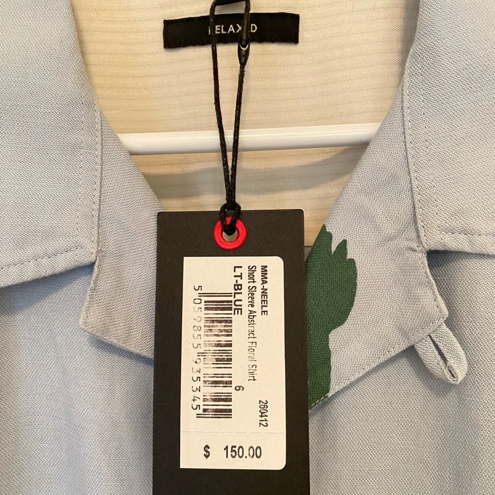 TED BAKER Light Blue Patterned Men's Shirt - Picture 4 of 7